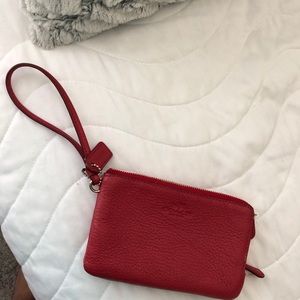 Red Coach Wristlet